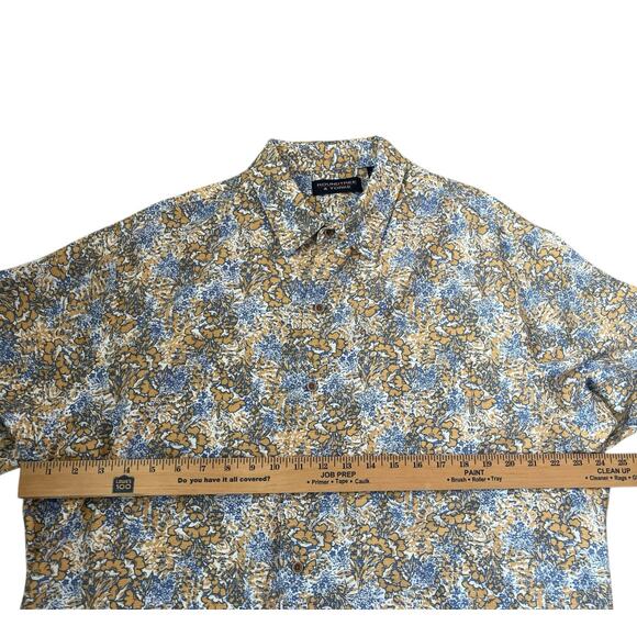 Roundtree & Yorke Camp Shirt Floral Short Sleeve Pocket Casual Summer Resort XL - Picture 5 of 7